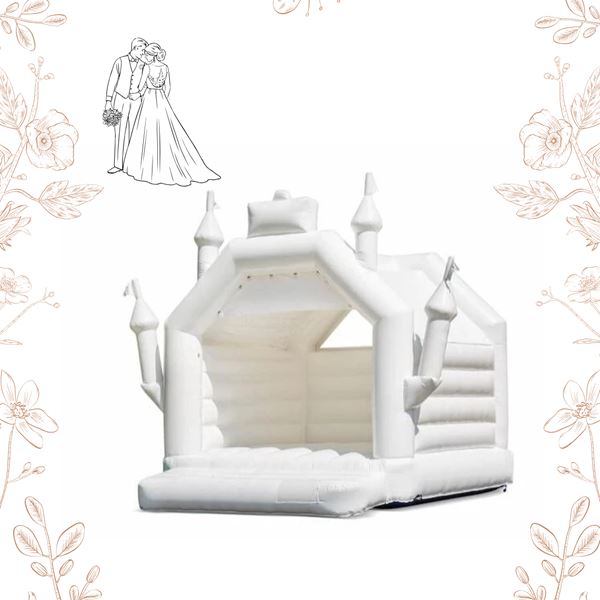 Wit springkussen bruiloft of trouwerij