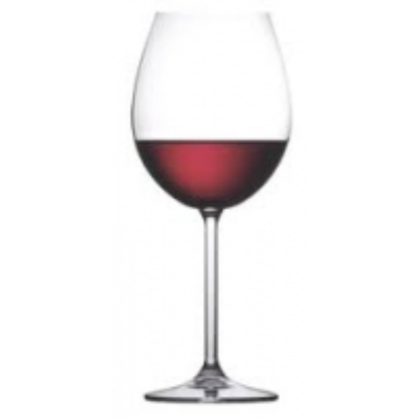 Rode wijnglas
