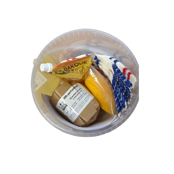 Ingredienten emmer 50 porties popcorn incl olie, suiker en zakjes